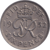 1952 SIXPENCE ( VF ) - Sixpence - Cambridgeshire Coins