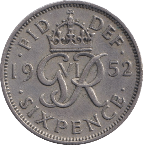 1952 SIXPENCE ( VF ) - Sixpence - Cambridgeshire Coins