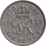 1952 SIXPENCE ( VF ) - Sixpence - Cambridgeshire Coins