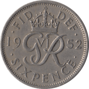 1952 SIXPENCE ( VF ) - Sixpence - Cambridgeshire Coins