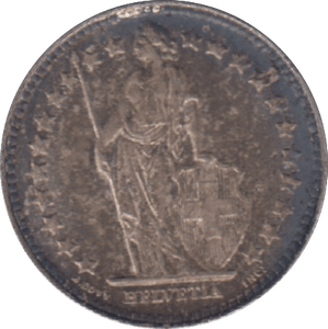 1952 SWITZERLAND HALF FRANC - WORLD COINS - Cambridgeshire Coins