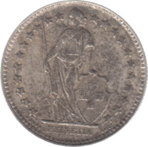 1952 SWITZERLAND SILVER 1/2 FRANC REF 33 - WORLD COINS - Cambridgeshire Coins
