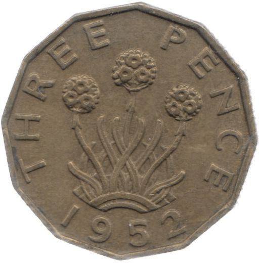 1952 THREEPENCE 2 ( EF ) - Threepence - Cambridgeshire Coins