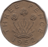 1952 THREEPENCE ( AUNC ) 23 - Threepence - Cambridgeshire Coins