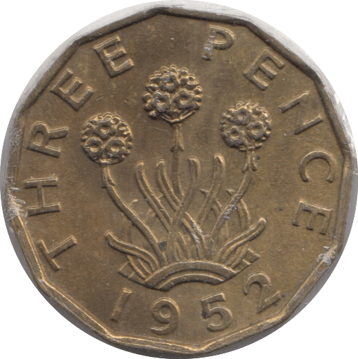 1952 THREEPENCE ( UNC ) 1 - Threepence - Cambridgeshire Coins