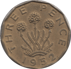 1952 THREEPENCE ( UNC ) 3 - Threepence - Cambridgeshire Coins