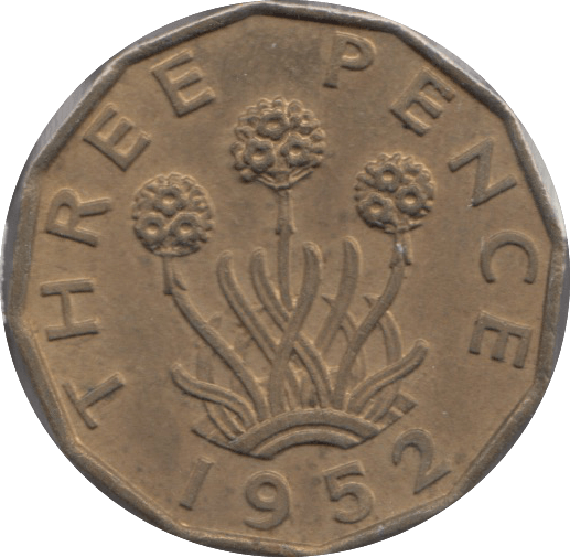 1952 THREEPENCE ( UNC ) 3 - Threepence - Cambridgeshire Coins