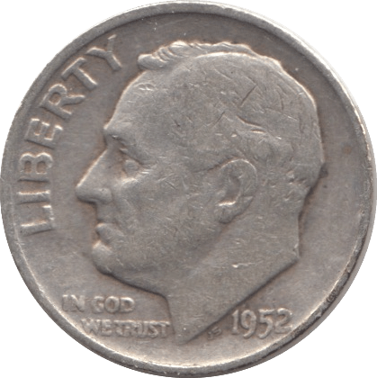 1952 USA SILVER DIME DENVER MINT - SILVER WORLD COINS - Cambridgeshire Coins