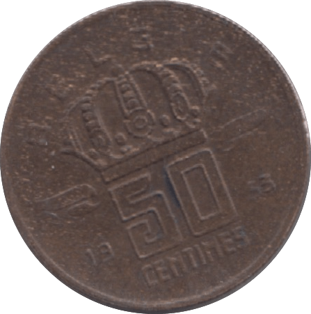 1953 BELGIUM 50 CENTIMES - WORLD COINS - Cambridgeshire Coins