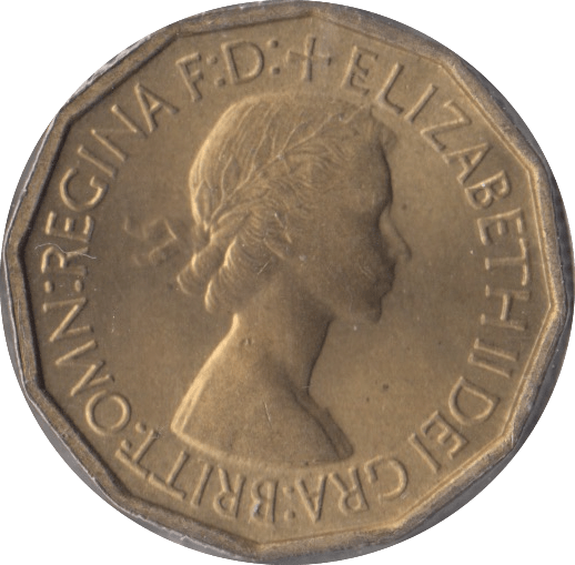 1953 BRASS THREEPENCE ( BU ) - Threepence - Cambridgeshire Coins
