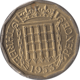 1953 BRASS THREEPENCE ( BU ) - Threepence - Cambridgeshire Coins