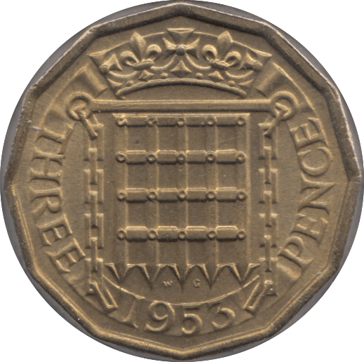 1953 BRASS THREEPENCE ( UNC ) - Threepence - Cambridgeshire Coins