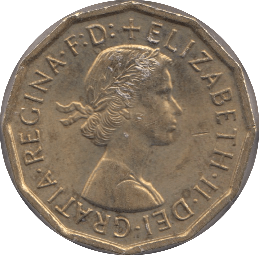 1953 BRASS THREEPENCE ( UNC ) - Threepence - Cambridgeshire Coins