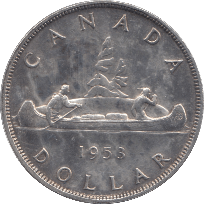 1953 CANADA SILVER ONE DOLLAR 10 - WORLD SILVER COINS - Cambridgeshire Coins