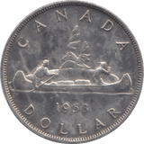 1953 CANADA SILVER ONE DOLLAR 10 - WORLD SILVER COINS - Cambridgeshire Coins