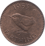 1953 FARTHING ( UNC ) - Farthing - Cambridgeshire Coins