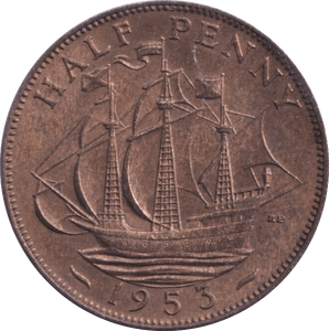 1953 HALFPENNY ( UNC ) 1 - Halfpenny - Cambridgeshire Coins