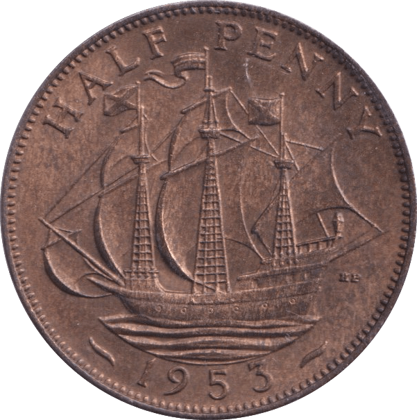1953 HALFPENNY ( UNC ) 1 - Halfpenny - Cambridgeshire Coins