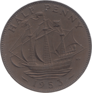 1953 HALFPENNY ( UNC ) - Halfpenny - Cambridgeshire Coins