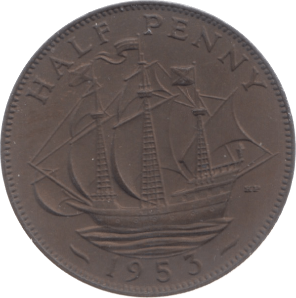 1953 HALFPENNY ( UNC ) - Halfpenny - Cambridgeshire Coins