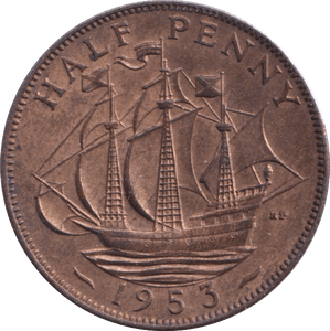 1953 HALFPENNY ( UNC ) - Halfpenny - Cambridgeshire Coins