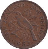 1953 NEW ZEALAND PENNY - WORLD COINS - Cambridgeshire Coins