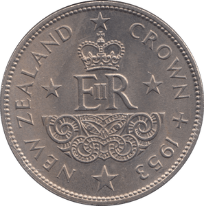 1953 ONE CROWN NEW ZEALAND - WORLD COINS - Cambridgeshire Coins