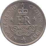 1953 ONE CROWN NEW ZEALAND - WORLD COINS - Cambridgeshire Coins