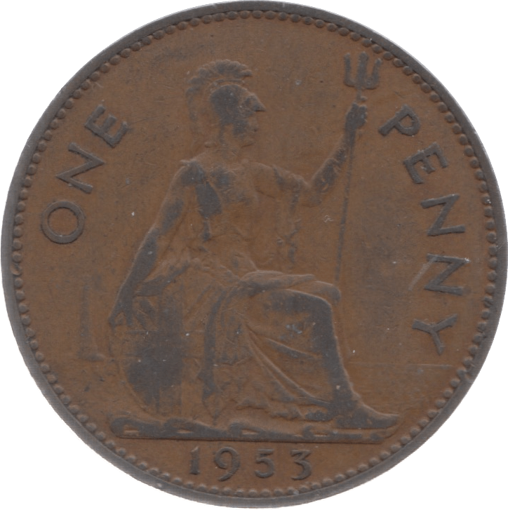 1953 PENNY 4 ( UNC ) - Penny - Cambridgeshire Coins