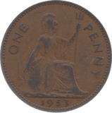 1953 PENNY 4 ( UNC ) - Penny - Cambridgeshire Coins