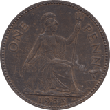1953 PENNY ( AUNC ) - Penny - Cambridgeshire Coins