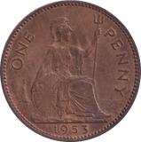 1953 PENNY ( UNC ) - PENNY - Cambridgeshire Coins
