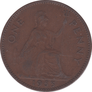1953 PENNY ( VF ) - Penny - Cambridgeshire Coins