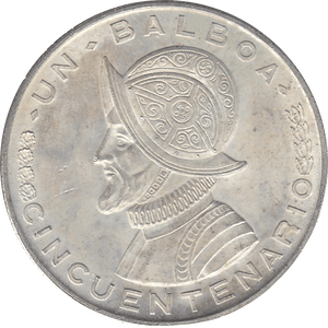 1953 SILVER 1 BALBOA PANAMA A - WORLD SILVER COINS - Cambridgeshire Coins