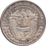 1953 SILVER 2 1/2 BALBOA PANAMA A - WORLD SILVER COINS - Cambridgeshire Coins