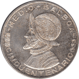1953 SILVER 2 1/2 BALBOA PANAMA A - WORLD SILVER COINS - Cambridgeshire Coins