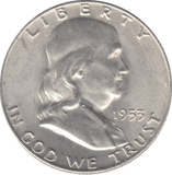 1953 SILVER HALF DOLLAR USA - SILVER WORLD COINS - Cambridgeshire Coins