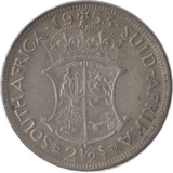 1953 SILVER SOUTH AFRICAN 2 1/2 SHILLINGS - SILVER WORLD COINS - Cambridgeshire Coins