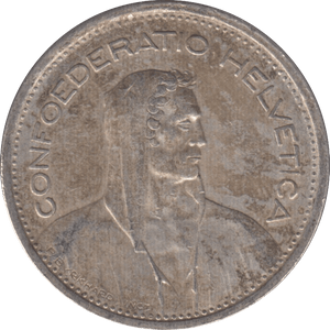 1953 SWITZERLAND 5 FRANCS - WORLD COINS - Cambridgeshire Coins