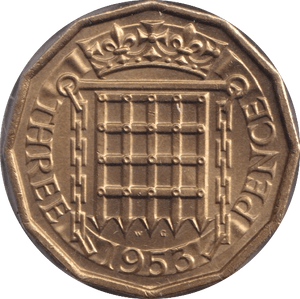 1953 THREEPENCE ( UNC ) - Threepence - Cambridgeshire Coins