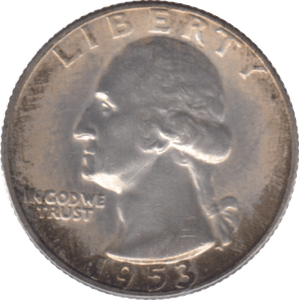 1953 USA SILVER 1/4 DOLLAR - SILVER WORLD COINS - Cambridgeshire Coins
