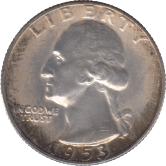 1953 USA SILVER 1/4 DOLLAR - SILVER WORLD COINS - Cambridgeshire Coins