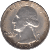 1953 USA SILVER 1/4 DOLLAR - SILVER WORLD COINS - Cambridgeshire Coins