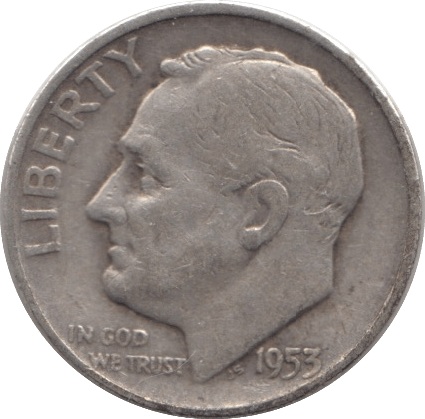 1953 USA SILVER DIME DENVER MINT - SILVER WORLD COINS - Cambridgeshire Coins