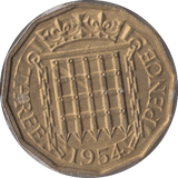 1954 BRASS THREEPENCE ( BU ) - Threepence - Cambridgeshire Coins
