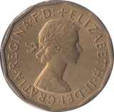 1954 BRASS THREEPENCE ( BU ) - Threepence - Cambridgeshire Coins