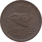 1954 FARTHING ( UNC ) 2 - Farthing - Cambridgeshire Coins