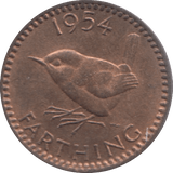 1954 FARTHING ( UNC ) - Farthing - Cambridgeshire Coins