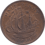 1954 HALFPENNY ( UNC ) - Halfpenny - Cambridgeshire Coins