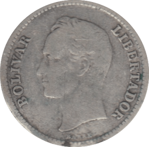 1954 SILVER 25 CENTIMOS VENEZUELA - SILVER WORLD COINS - Cambridgeshire Coins